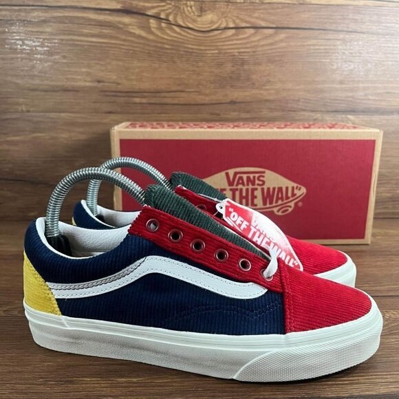 NEW Vans Okd Skool Mixed Corduroy Colorblock Sneakers Women’s Size 7 - Picture 10 of 10